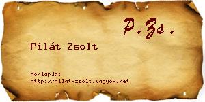 Pilát Zsolt névjegykártya